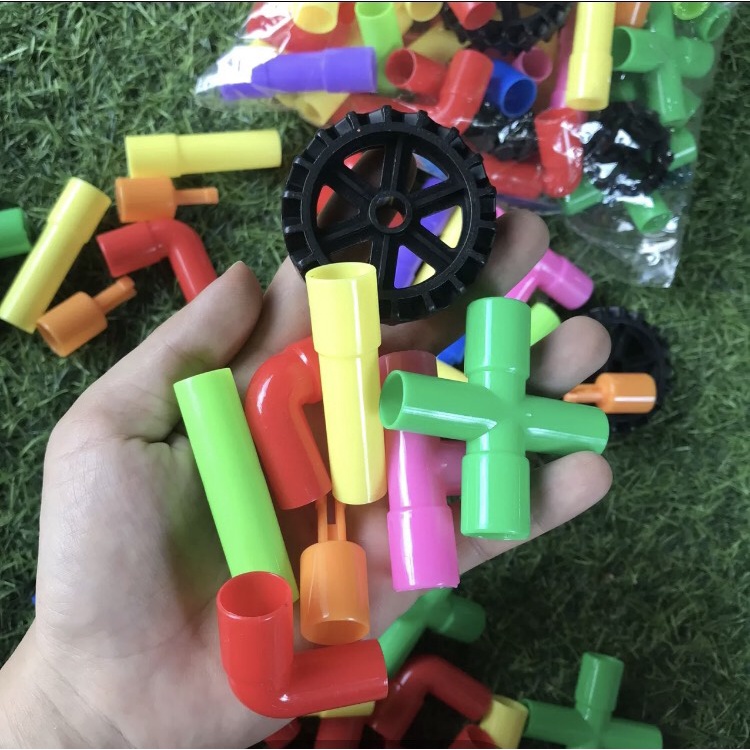 Đồ chơi Lắp ráp ống nước - lego sáng tạo cho bé nhiều màu sắc - Smart baby
