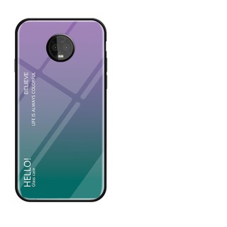 For [Motorola Moto G5s Plus] Gradient Tempered Glass Back Cover Protective Case