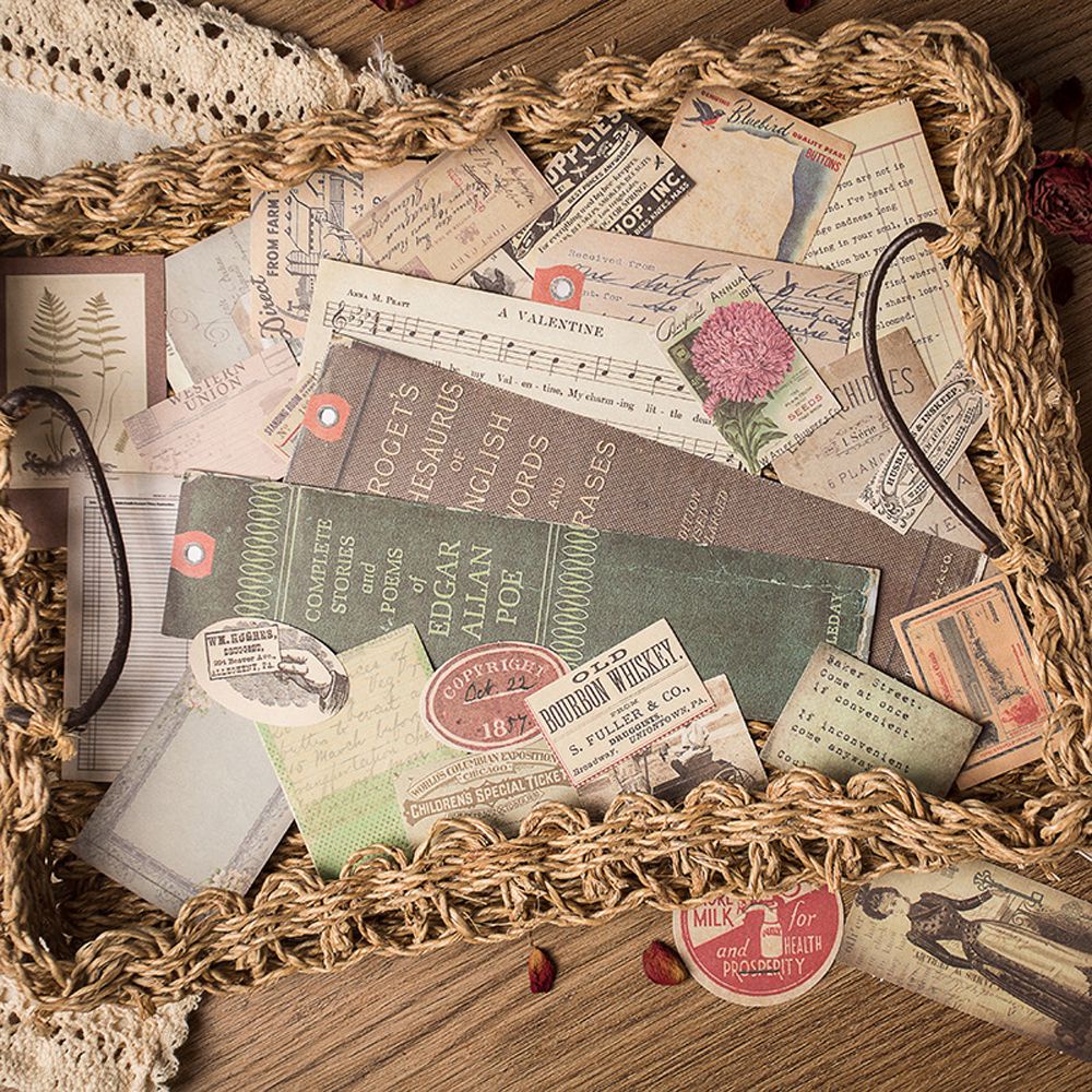 Miếng dán trang trí sổ tay kiểu cổ điển DIY