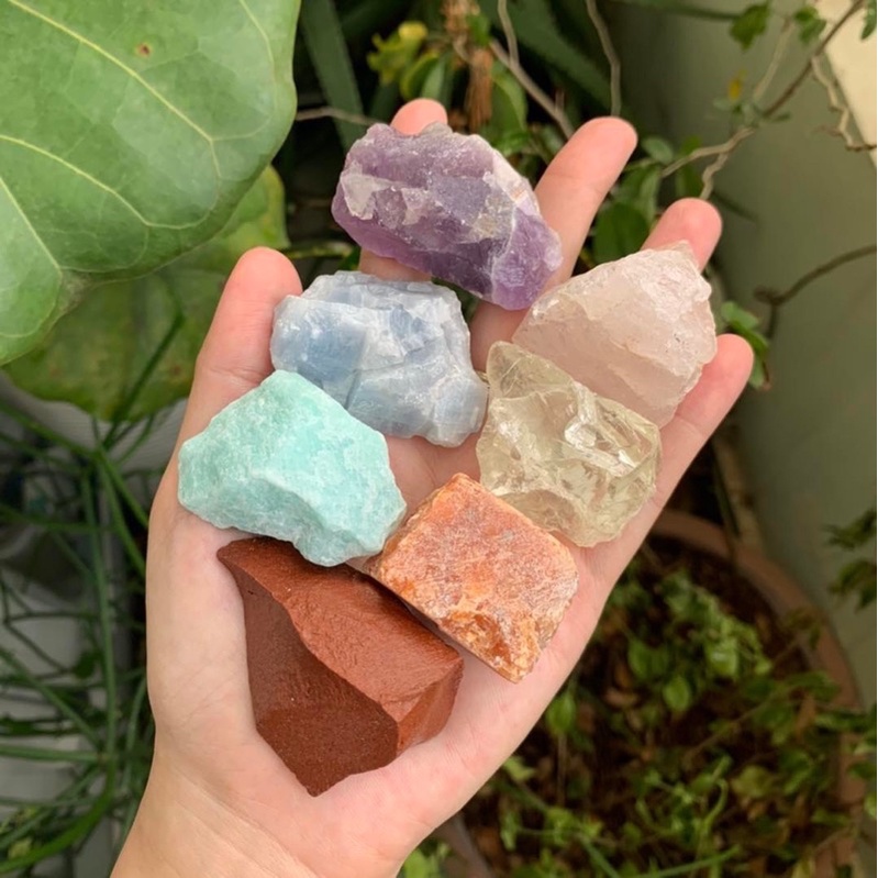 1 Viên Đá thô tự nhiên trang trí nhiều màu -  piece raw stone - Natural Healing Crystals