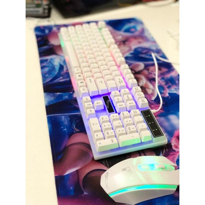 Bàn phím giả cơ Led RGB + Chuột Gaming G21 - Chuyên Game Có đèn LED 7 màu - Cho máy tính, laptop