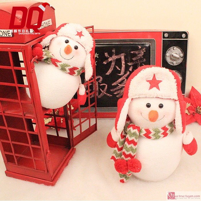 Người tuyết bông giáng sinh trang trí Noel quà tặng noel dễ thương (cao 45cm/ 32cm/ 23cm)