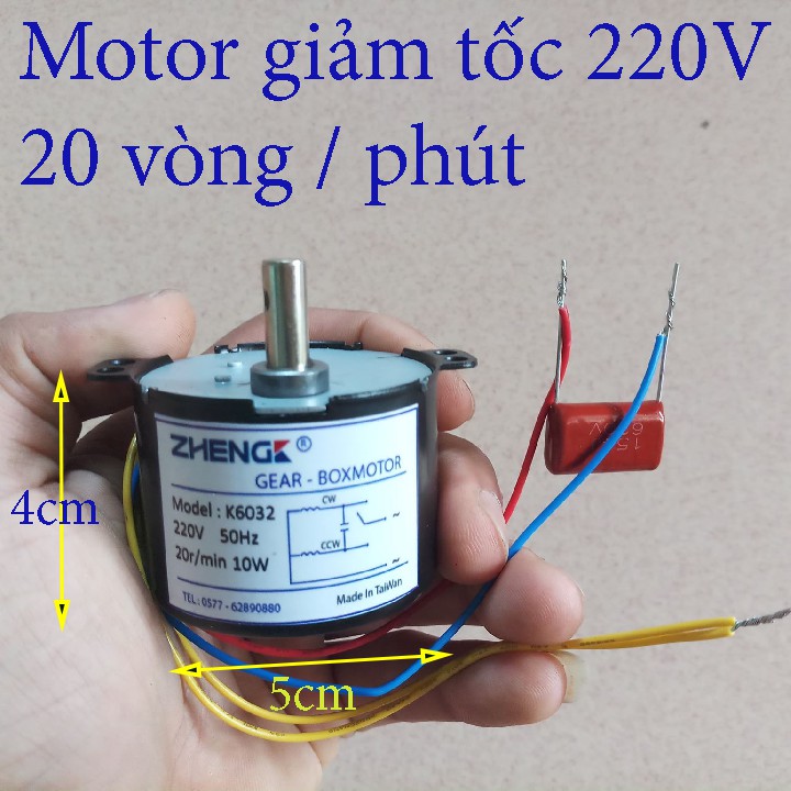 motor giảm tốc 220v - motor giảm tốc 220v 10w 20 rpm