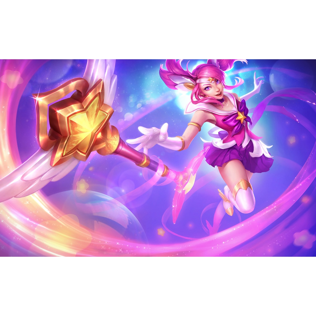 Poster A3, A4, A5 dán tường League of Legends, decal trang trí có keo LUX - Mẫu 2, nhận in theo yêu cầu