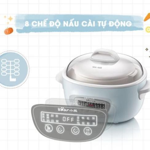 Nồi Nấu Cháo Cho Bé_Nồi Nấu Chậm_Nồi Hầm Đa Năng Bear 2,5L_DDZ-C25E1_Cam Kết Chính Hãng Bear_Bảo Hành 12 Tháng