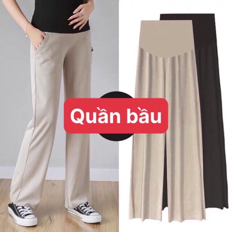 Quần bầu dáng xuông dài rộng mềm đẹp hàng quảng châu( sẵn hàng)