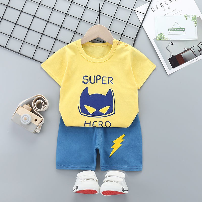 Đồ bộ bé trai, bé gái 0-20 tháng hình anime chất cotton Calcybaby020
