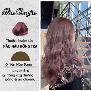 Nhuộm tóc Màu Nâu Hồng Trà màu nhuộm tại nhà