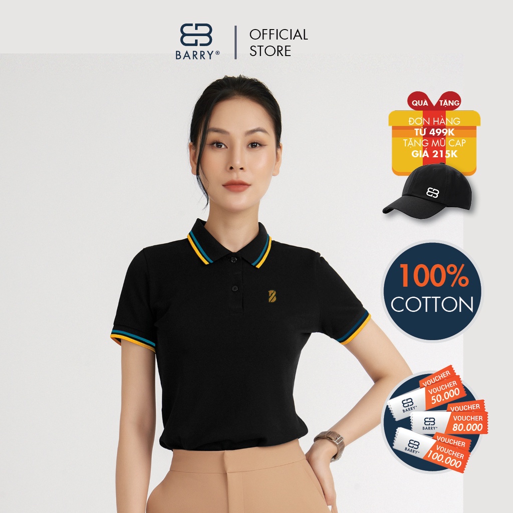 Áo Polo Nữ Vải Cotton Cá Sấu Gai Cao Cấp Barry Ss22 - Pg124