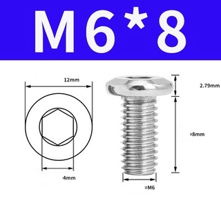 bulong lục giác âm M6 đầu dẹp inox 304 chống rỉ sét không rỉ