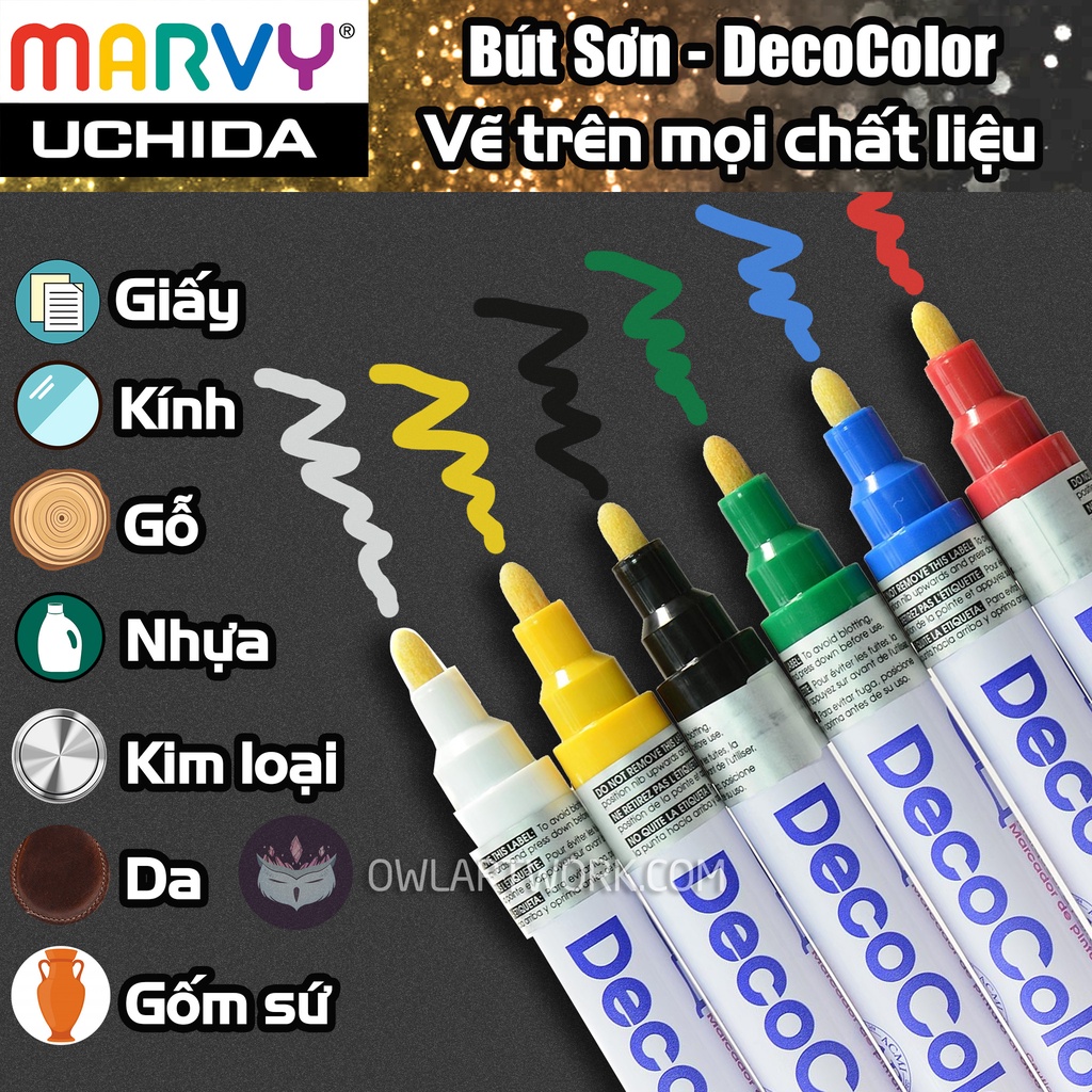 BÚT SƠN Marvy Uchida DecoColor vẽ trên mọi chất liệu