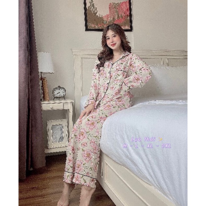 ĐỒ BỘ PIJAMA ( 60-75KG) LỤA THÁI TDQD MẶC NHÀ