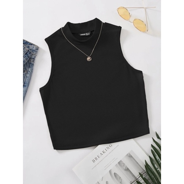 Áo Croptop Cổ Cao