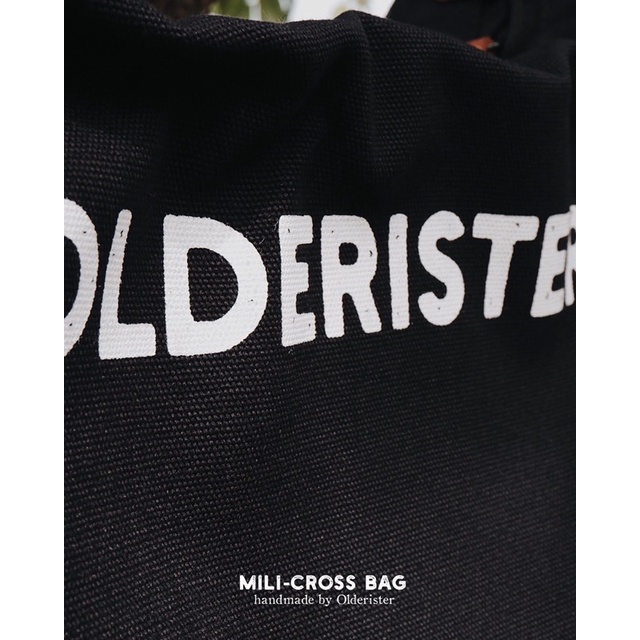 Túi đeo chéo Mili-Cross Bag - Màu đen - Thương hiệu Olderister - Tiệm Cũ Kĩ