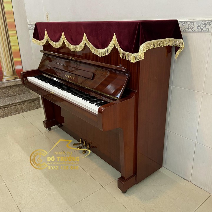 Khăn phủ đàn Piano ngăn bụi chống trầy - nhung đỏ