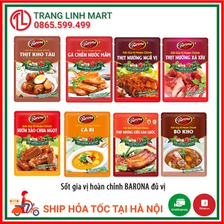 Xốt gia vị hoàn chỉnh Barona đủ vị gói 80g
