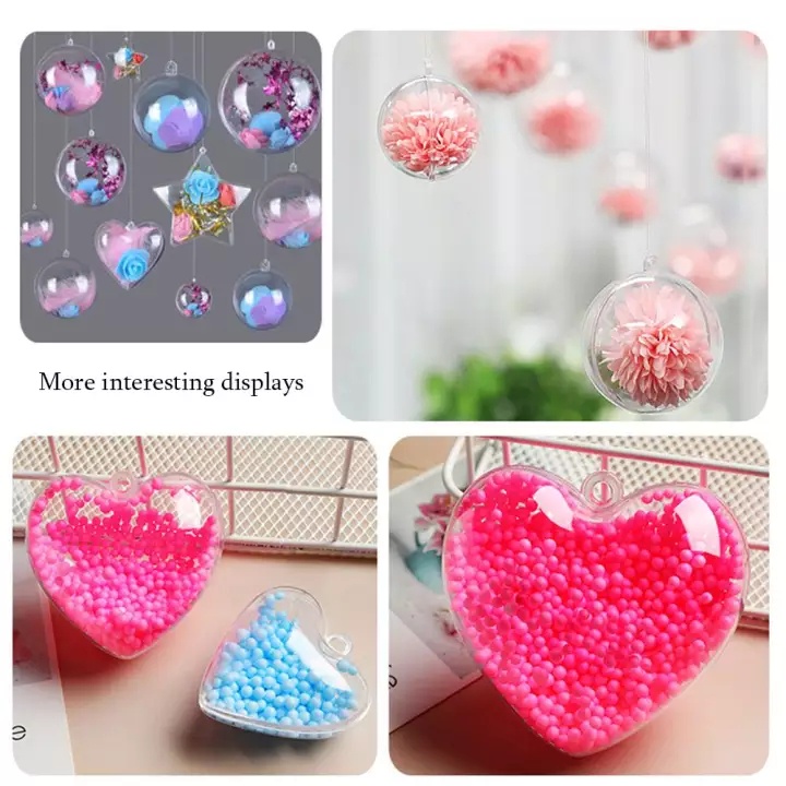 Hộp nhựa trong suốt đựng kẹo hình trái tim 5/ 6/ 7/ 8cm
