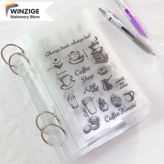 Túi nhựa Pvc Winzige đựng hình dán khổ A5/A6 làm sổ tay