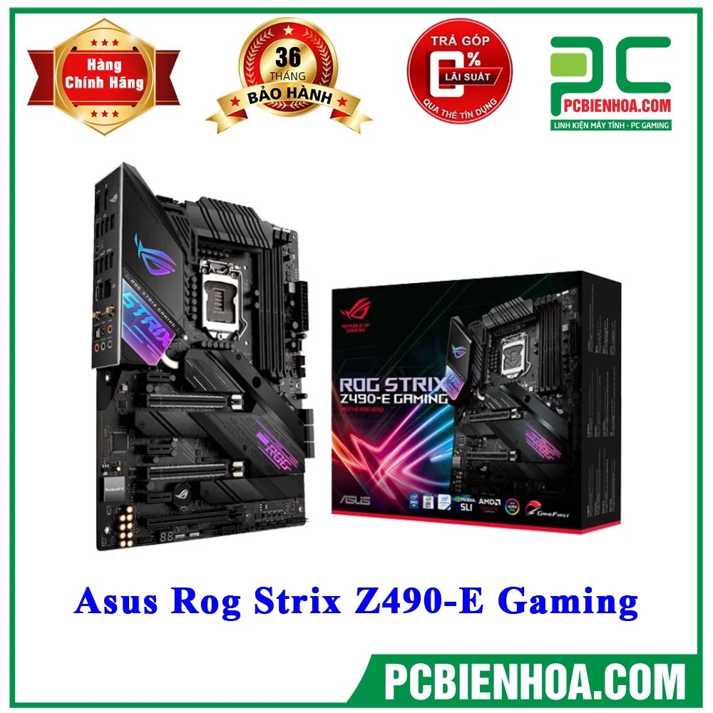 BO MẠCH CHỦ ASUS ROG STRIX Z490-E GAMING MỚI CHÍNH HÃNG 100%