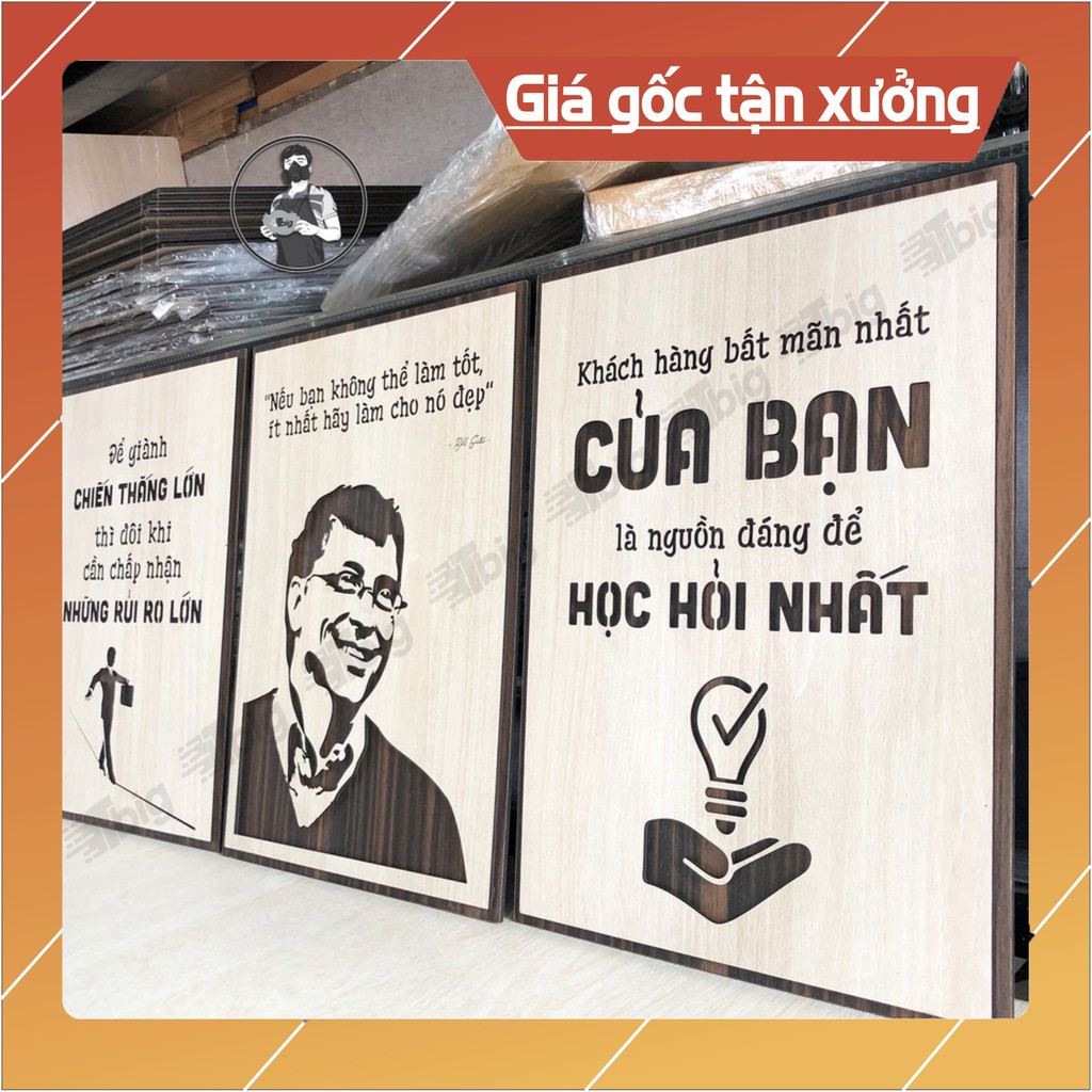 [HANDMADE] [COMBO 05] Bộ 3 tấm tranh động lực những câu nói hay của Bill Gates