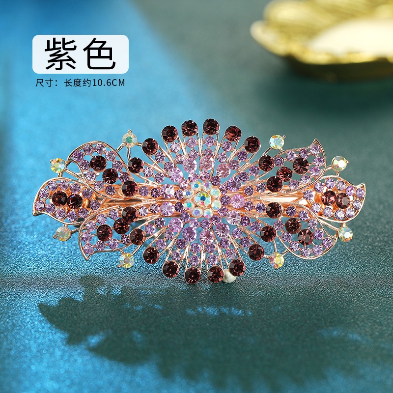 Kẹp Tóc Hình Nơ Đính Đá Đơn Giản Phong Cách Hàn Quốc