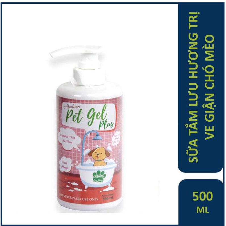 Sữa Tắm chó mèo Pet Gel Plus giảm ve rận, khử mùi