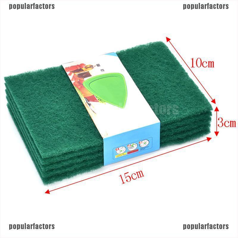 Bộ 5 Miếng Bọt Biển Rửa Chén Màu Xanh Lá Cây