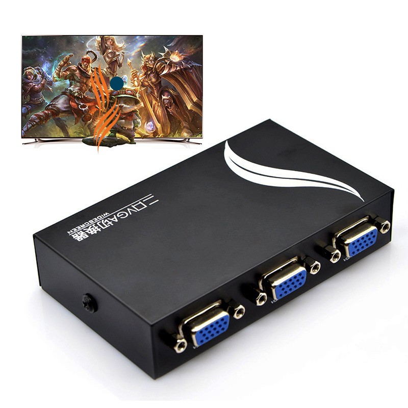 Hộp kết nối video 2 chiều 2 cổng VGA vào 1 cổng VGA ra kích thước 11 x 6.5 x 2.5cm dành cho màn hình máy tính/TV | WebRaoVat - webraovat.net.vn