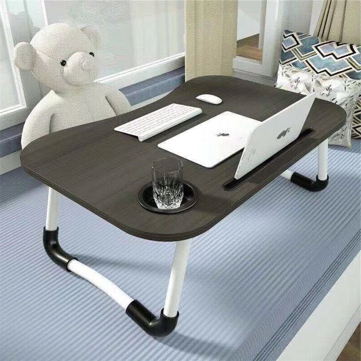 Bàn học có khe cắm điện thoại laptop xếp gọn | BigBuy360 - bigbuy360.vn