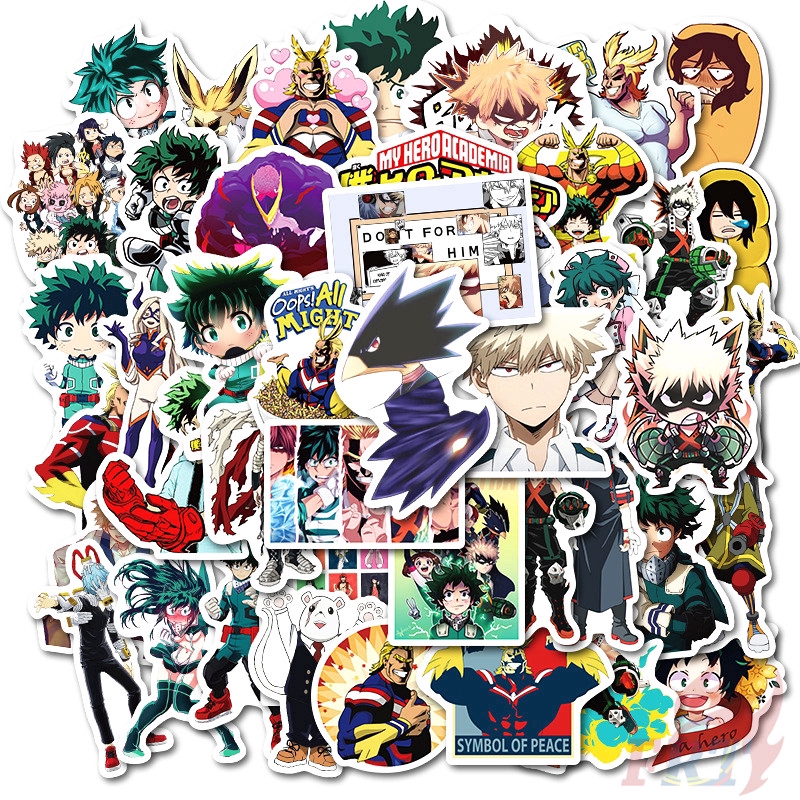 ❉ My Hero Academia - Series 02 Anime Cartoon Stickers ❉ 50Pcs/Set Midoriya Izuku Bakugou Katsuki Todoroki Shoto DIY Fashion Mixed Doodle Decals Stickers