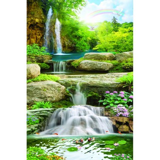 Tranh dán tường 3D Tranh Thác Nước TN01 kt125x180