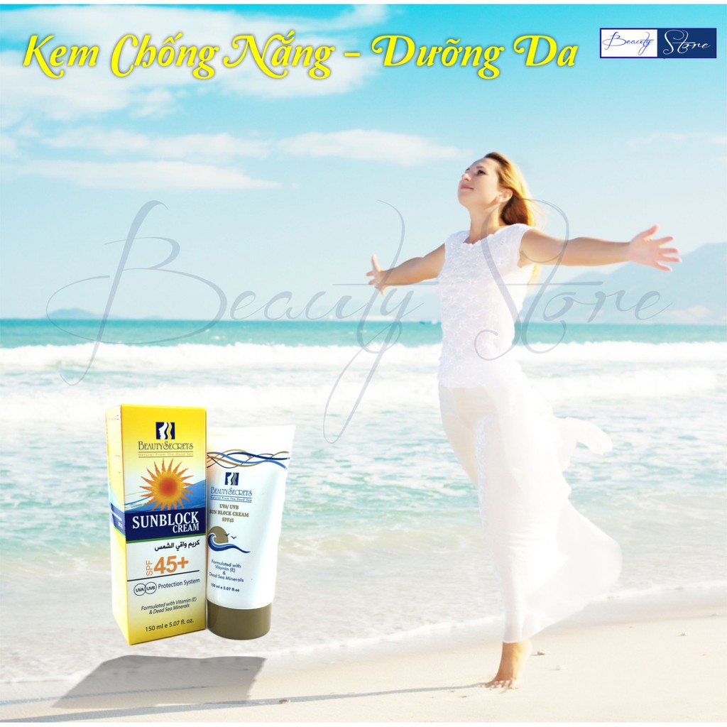 Kem Chống Nắng SPF 45+ Beauty Secrets  - tinh chất khoáng từ Biển Chết