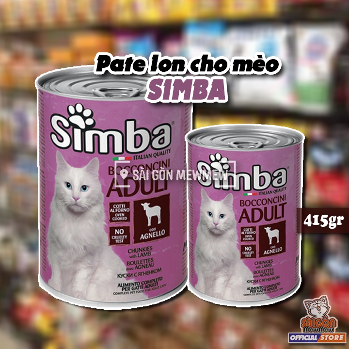 Pate SIMBA cho mèo 415gr vị GÀ &amp; VỊT