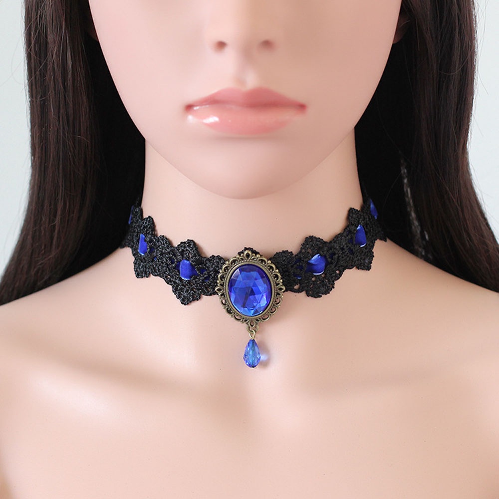 Epoch Vòng Cổ Choker Ren Nhiều Màu Phong Cách Gothic Quyến Rũ Cho Nữ
