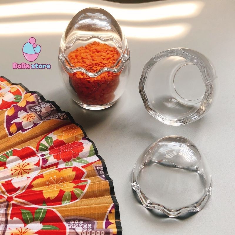 Hủ thủy tinh hình trứng - làm bánh plan/ pudding cho bé