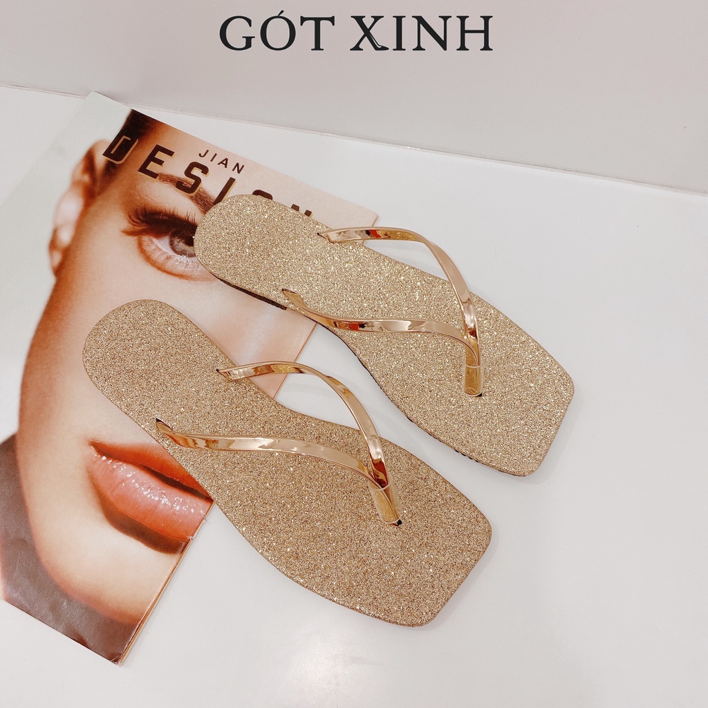 Dép kẹp nữ kim sa GÓT XINH D36 đế 2 lớp