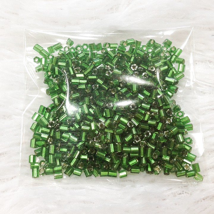 Hạt cườm gãy trang trí áo đầm váy dài nhiều màu gói 9gram