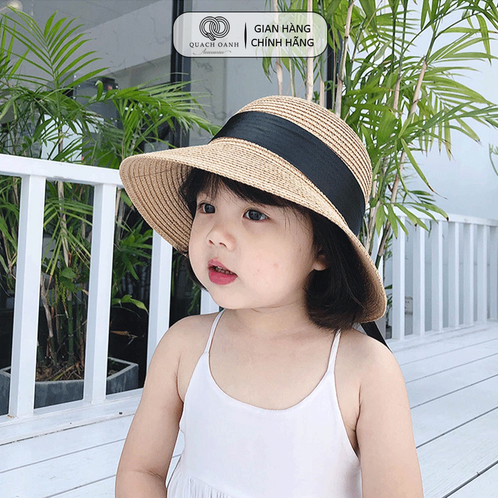 Mũ nón cói QO ACCESSORIES cho mẹ và bé diện đôi đi biển mùa hè MU33