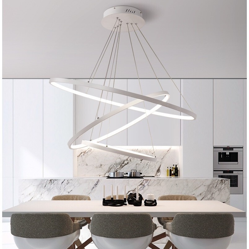 Đèn thả trần led tích hợp trang trí phòng khách bàn ăn Led 3 chế độ màu TH816 (Tặng kèm remote điều khiển từ xa)