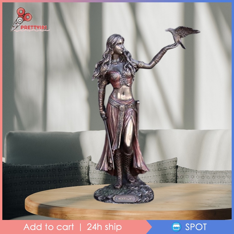 Tượng Nữ Thần Chiến Binh Celtic Bằng Nhựa Resin Dùng Trang Trí Nhà Cửa