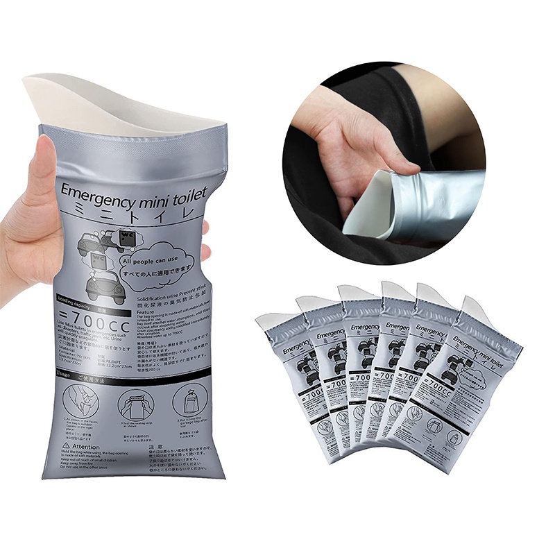 4Pcs 700ml Emergency Portable Car Urine Bag Vomit Bags Mini Toilet