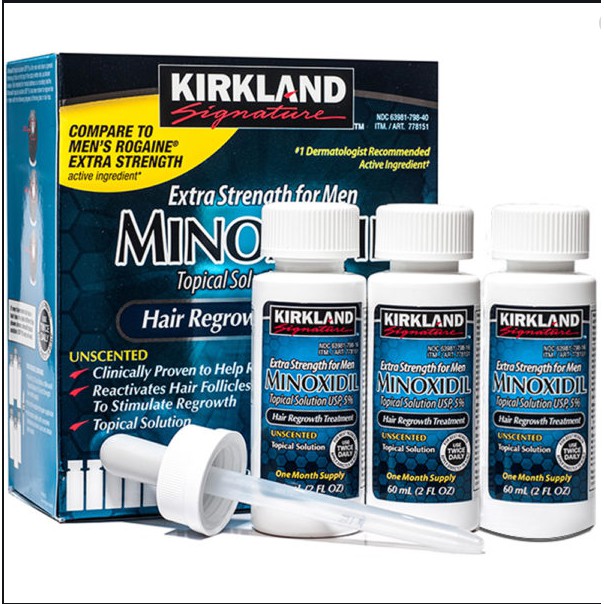Dung dịch mọc tóc ,mọc râu Minoxidil 5% Kirkland của Mỹ cho nam giới,