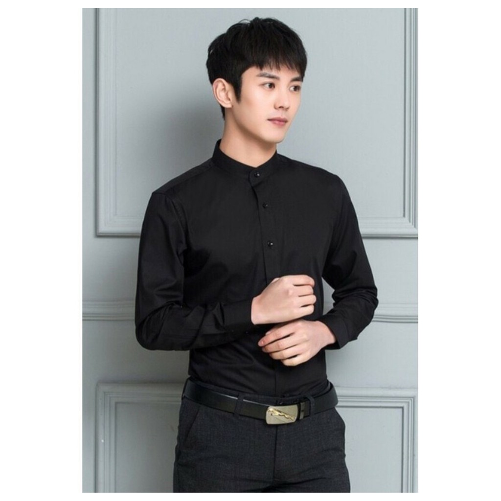 Áo Sơ Mi Nam Cổ Tàu Dài Tay VINETO Dáng Ôm BODY SMĐ | BigBuy360 - bigbuy360.vn