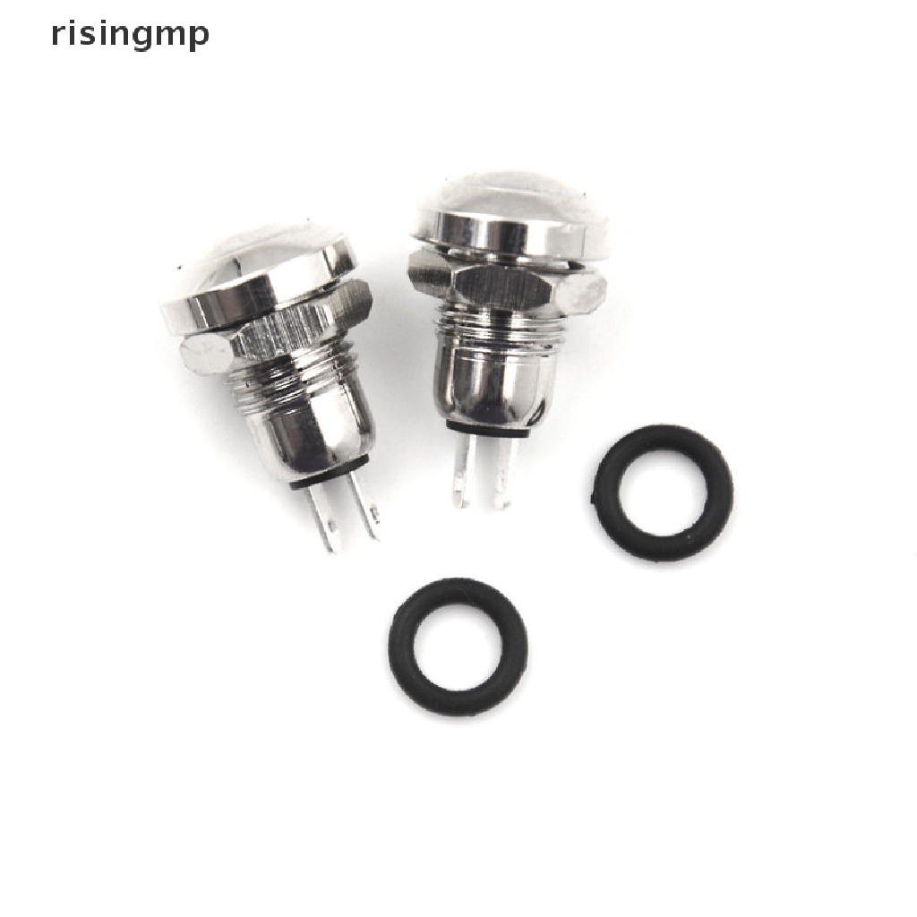 Bộ 2 Công Tắc Nút Nhấn Mini 8mm Micro 2Pin Bằng Kim Loại Chống Thấm Nước ♨Trên đó