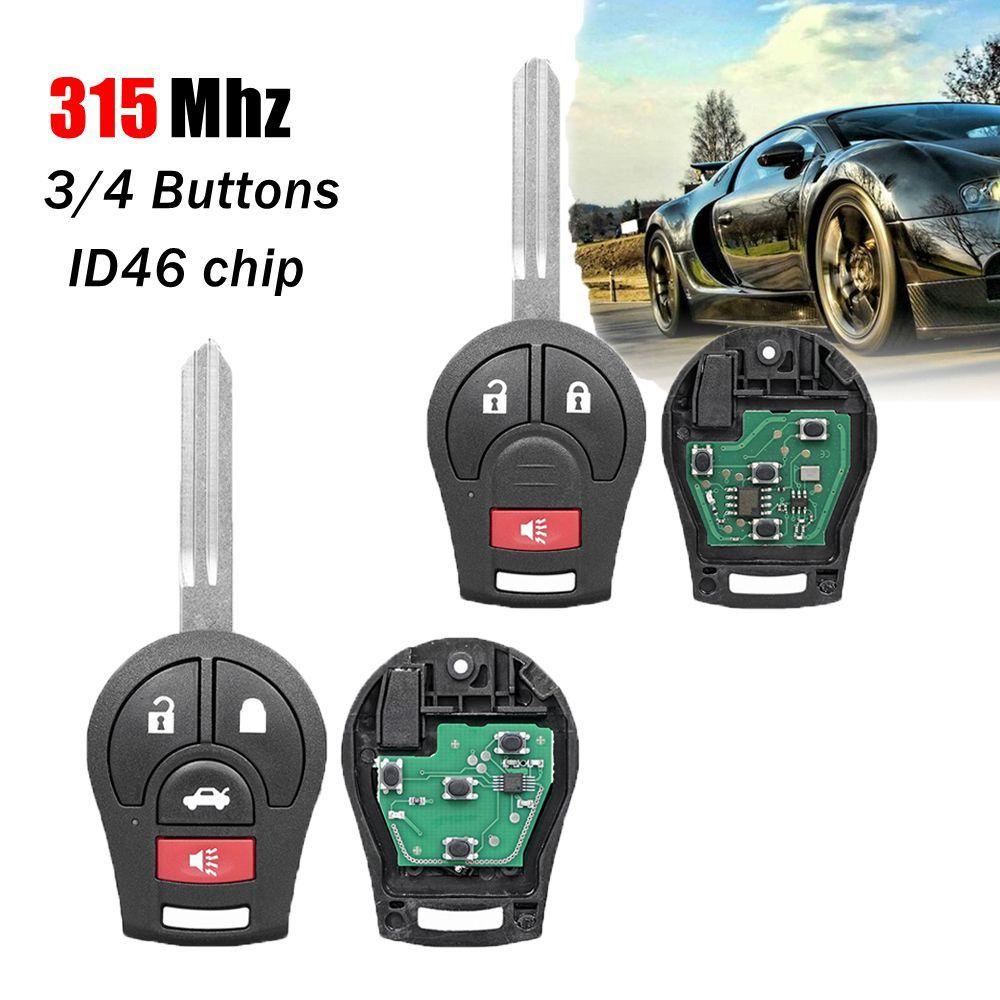 Chìa Khóa Điều Khiển Từ Xa 4 Butons 3 Nút 315MHz Với Chip ID46 Cho Xe Hơi