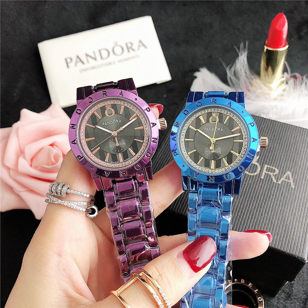 Pandora Đồng Hồ Đeo Tay Dây Thép Thời Trang Cho Nữ