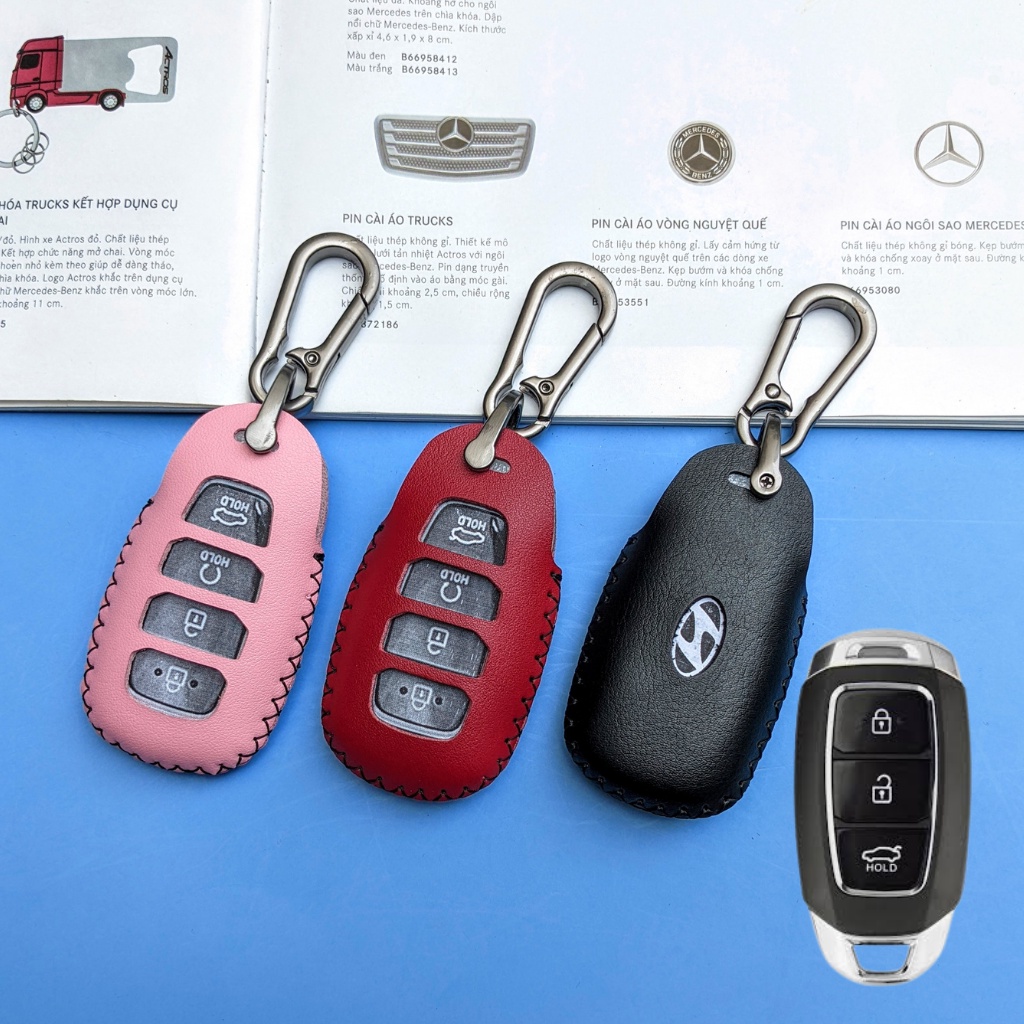 Bao Da Chìa Khóa Hyundai  Accent,Hyundai Santafe,Hyundai Kona (HCM Móc D)
