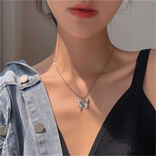  Dây chuyền kim loại mặt hình bướm phong cách cổ điển