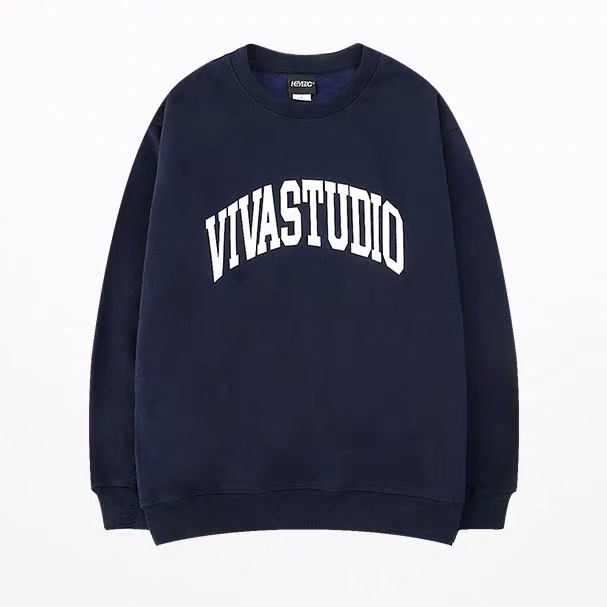 Áo sweater unisex form rộng brand Nelly Heybig chính hãng streetstyle in trước ngực S4