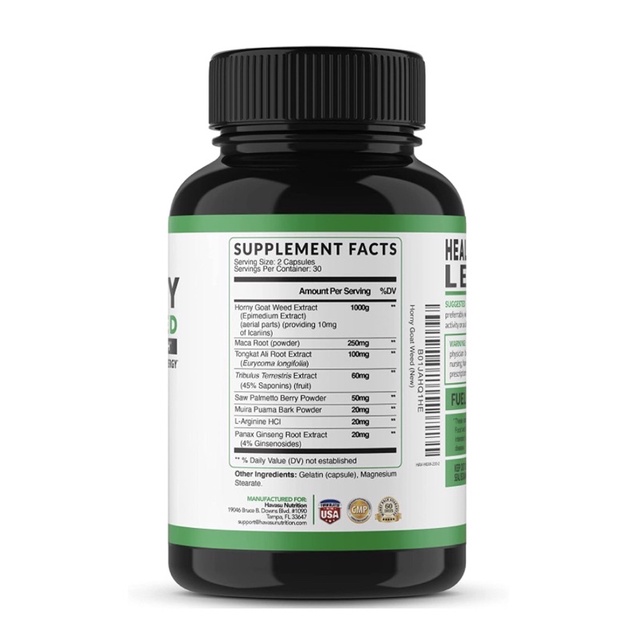 Viên uống tăng cường sinh lý nam nữ Havasu Horny Goat Weed Supplement 60 viên USA